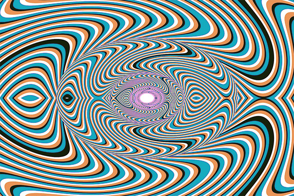 Hypnose-Bild als abstrakte Linien