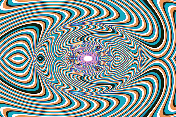 Hypnose-Bild als abstrakte Linien